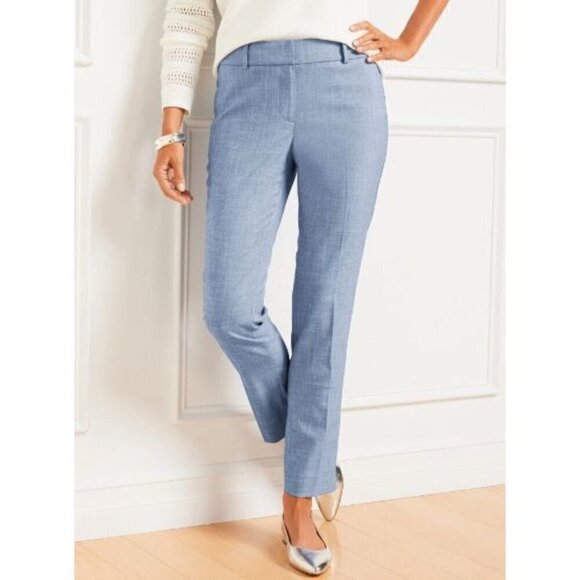 Talbots Light Blue Hampshire Ankle Slim Dress Pants 2 - Picture 1 of 4